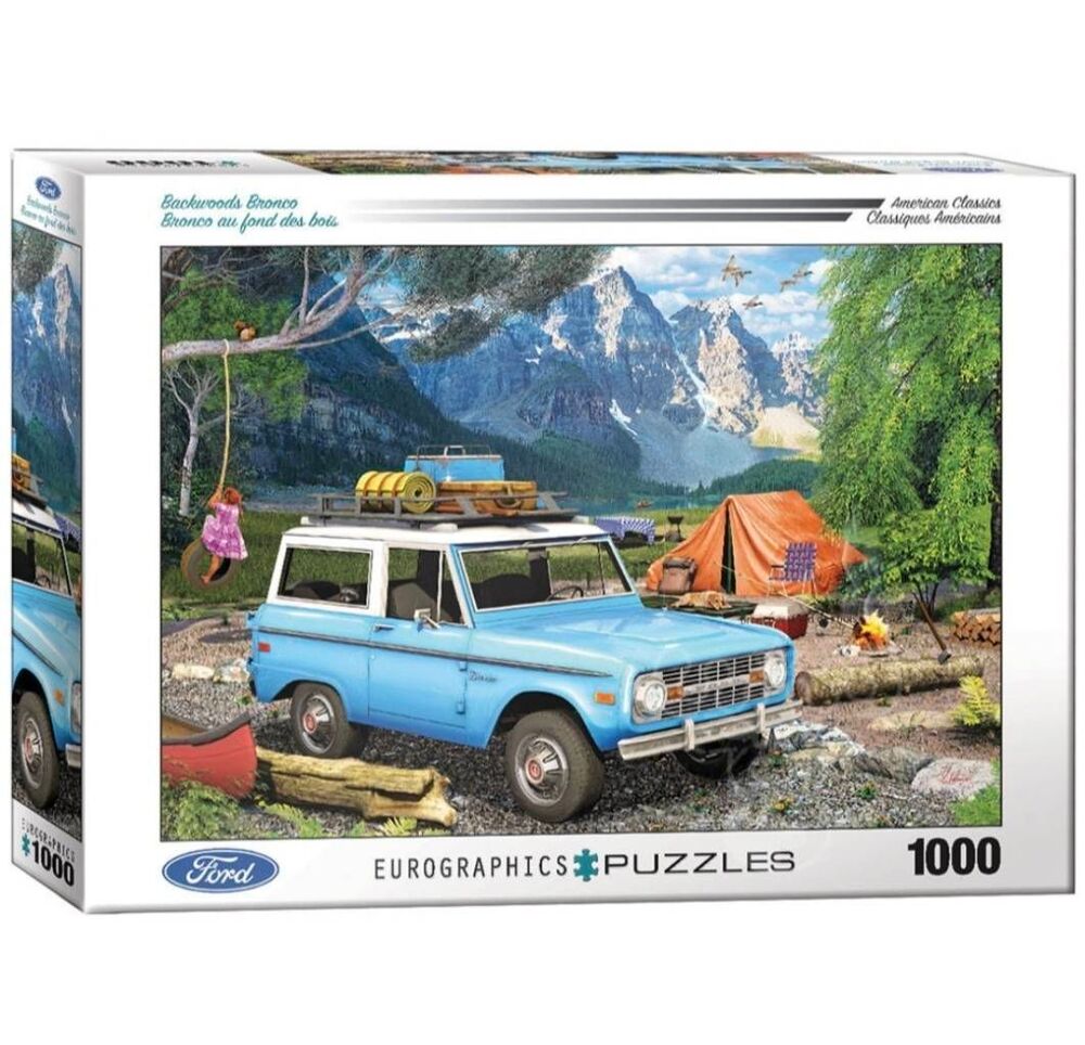 EuroGraphics Backwoods Bronco 1000 Piece Jigsaw Puzzle – Complete Camping Scene